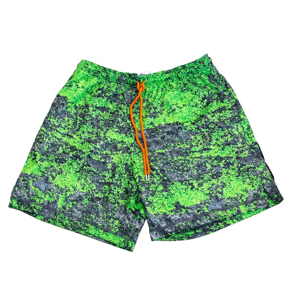 NBPA Sanctuary Performance Shorts Green‎ Abstract Mesh Athletic Shorts Men's